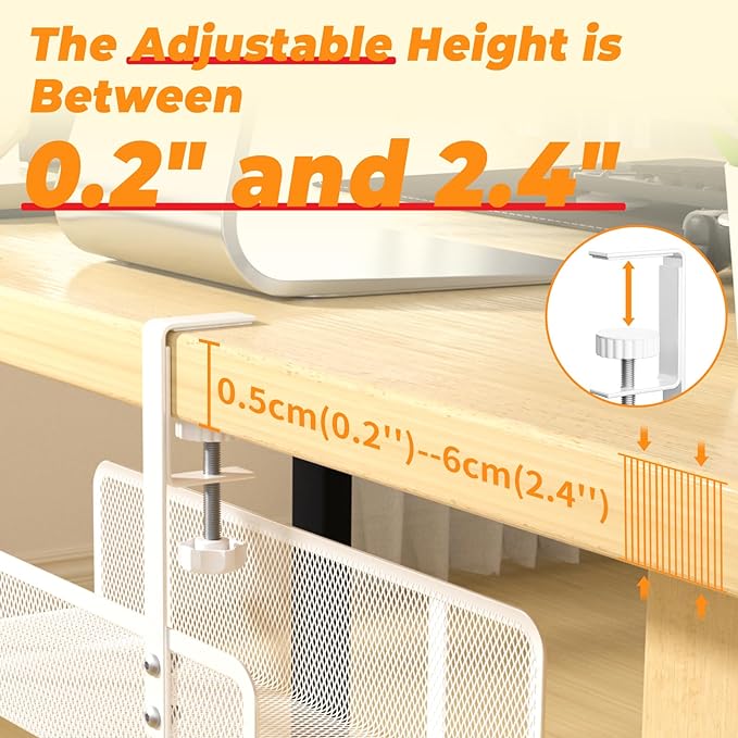 Under Desk Cable Tray - Wire Management Organizer Box, Cord Raceways for Office, Home - No Damage, No Drill