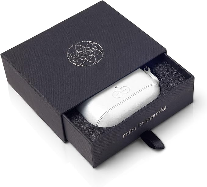 Dreem Om Case Cover with Keychain Clip Compatible with AirPods Pro 2/Pro, Protective One-Piece Hard Shell, Luxury Vegan Leather AirPod Pro Case 2nd/1st Generation with Separate Clip [White]