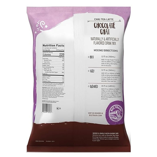 Big Train Chocolate Chai Tea Latte Beverage Mix, 3.5 Pound (Pack of 1)