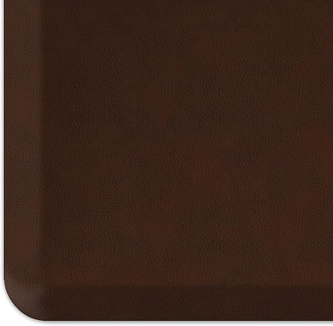 GelPro Anti-Fatigue Designer Comfort Kitchen Floor Mat, 20x32”, Leather Grain Truffle Stain Resistant Surface with 3/4” Thick Ergo-Foam Core for Health and Wellness