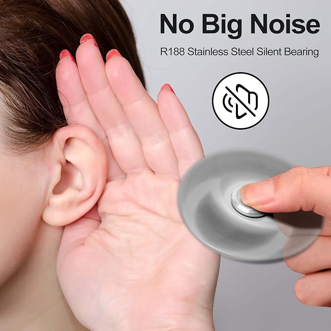 Fidget Spinners Toy, Metal Stainless Steel Bearing High Speed 4-8 Min Spins, EDC ADHD Stress Anxiety Relieves Reducer Fidgets Finger Toys, Spinner Toys for Kids and Adults