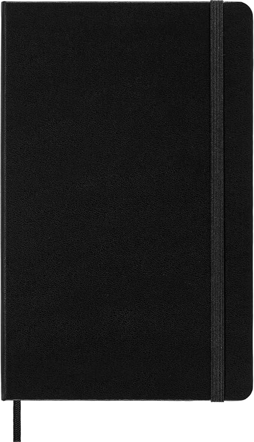 Moleskine Classic Notebook, Large, Squared, Black, Hard Cover (5 x 8.25)