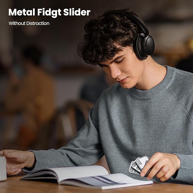 Metal Fidget Slider for Adults, Triple A Poker Magnetic Cool Fidget Toys Fidget Slider, Haptic Coin Fidget Pad Push Card, EDC Desk Office Toy, Stress Relief Gift for Men Boyfriend Father