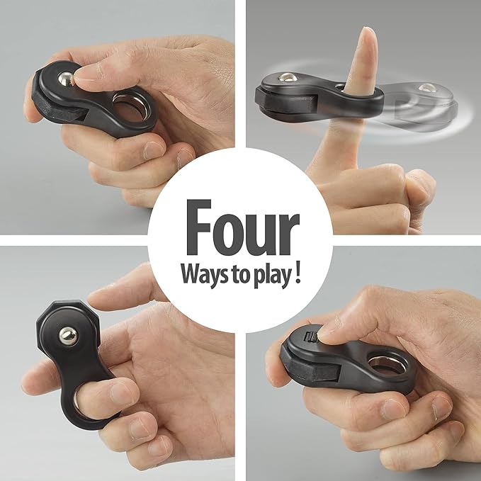 Fidget Toy,Fidget Spinners Toy for Adults and Kids,Gifts Suitable for Children with Autism and ADHD,Quiet Office Desk Toy,Excellent for Relieving Stress and Anxiety Toys (Black)