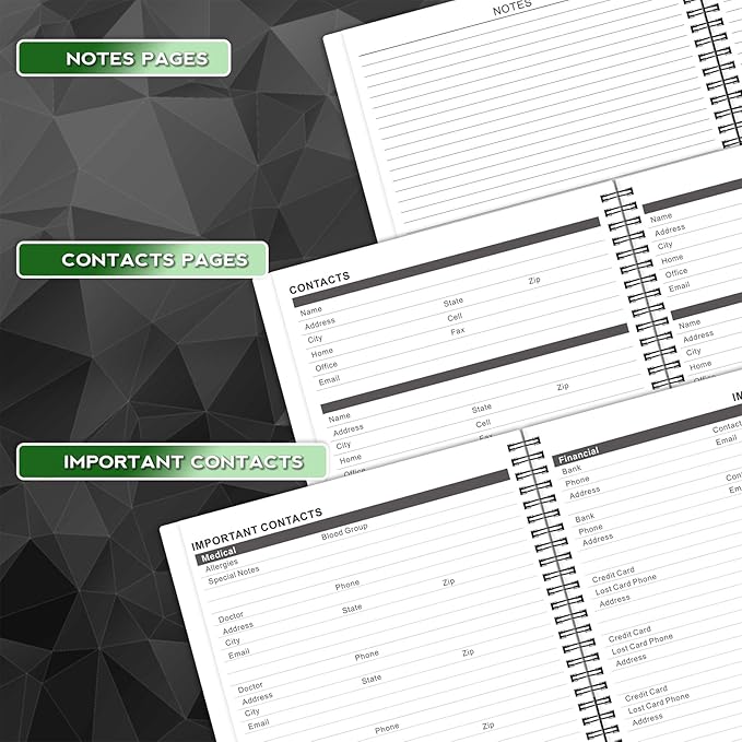 2025-2027 Monthly Planner/Calendar - Jul 2025 - Jun 2027, Monthly Calendar 2025-2027, 9" x 11", 2 Years Monthly Planner, Cardboard Cover, Black