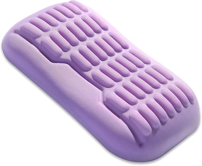 UnivoColors Ergonomic Mouse Wrist Rest,Latest 3.0 Wave Curve Design,High-Resilience Memory Foam Non-Slip Base,Reduces Wrist Fatigue,Ideal for Office Gaming & Long Hours of Use(Lavender)