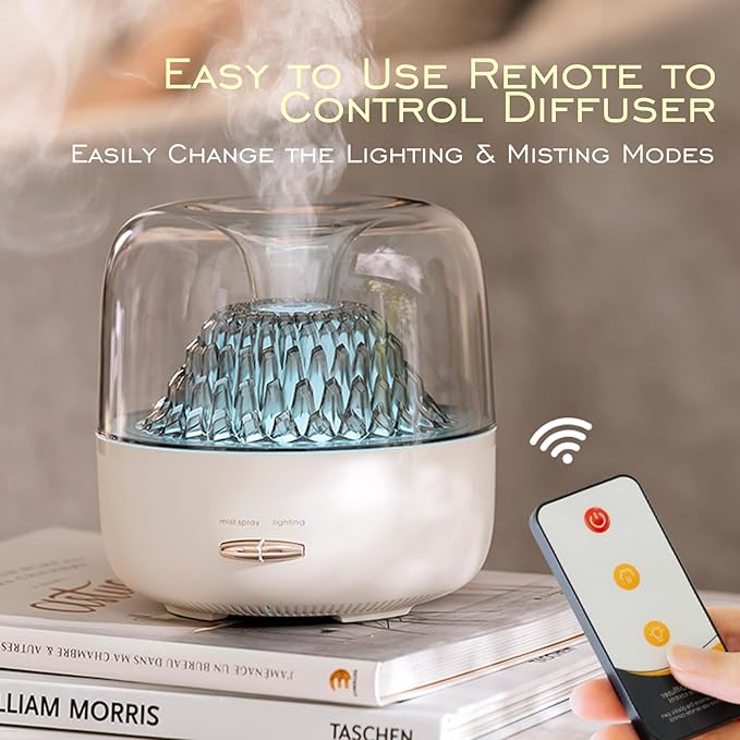 Essential Oil Diffuser,Portable Humidifier with Cool Mist, 7 Colors Night Light, and Auto Shut-Off,Perfect for Home, Office, and Yoga (Black)