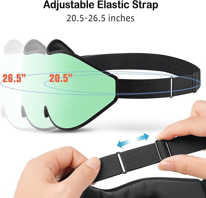 LitBear Sleep Mask for Side Sleeper Women Men, Eye Mask for Sleeping Light Blocking, 3D Contoured Cup Sleeping Mask, Soft Breathable Sleep Eye Mask with Adjustable Strap for Flight, Mint Green