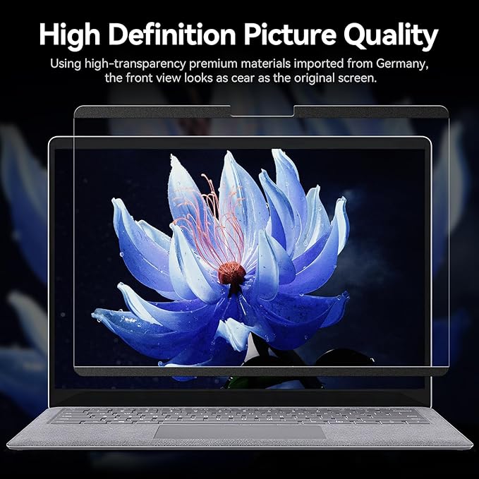Magnetic Privacy Filter Compatible with 15 Inch Surface Laptop 5/4/3/2/1, Removable Anti Glare Blue Light Laptop Privacy Screen Black Security Private