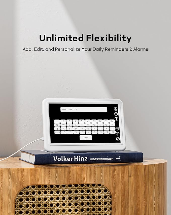 Mesqool 7" Digital Dementia Alarm Clock Large Display for Seniors, Plug in Electric Date Day of Week Calendar Clock 23 Alarms 18 Ringtones for Elderly Memory Loss Alzheimer’s, Auto DST