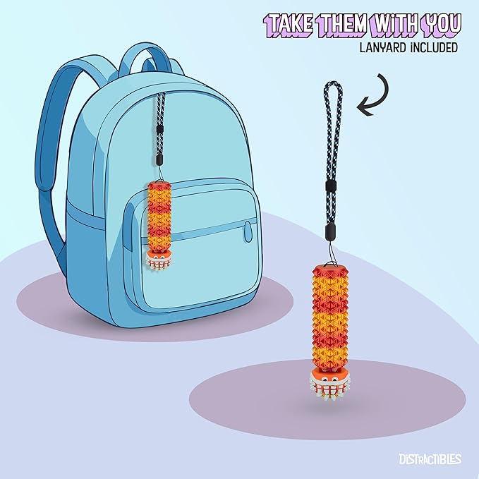 Shelly - Sensory Fidget Toy, Textured Pain Stim Device, Stress Relief for Focus and Concentration (Neon Nova)