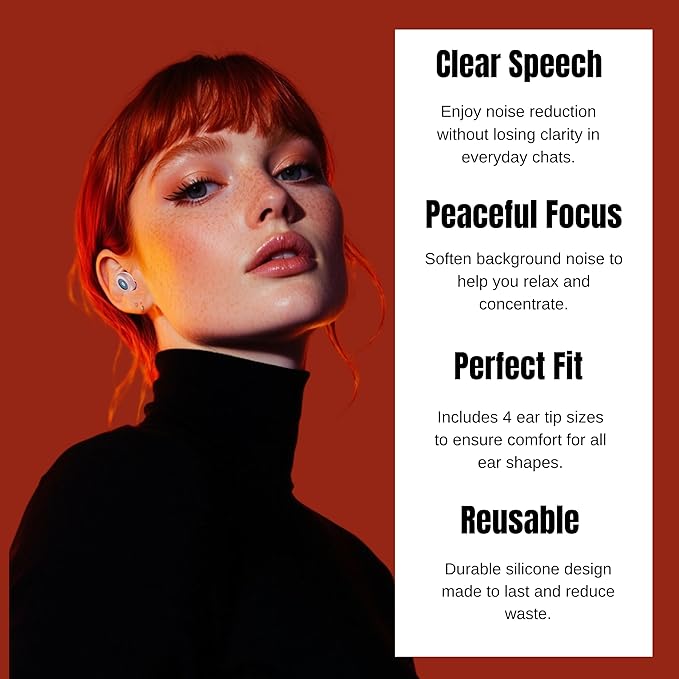 Silicone Ear Plugs for Sleeping Noise Cancelling, (28dB SNR) Reusable Earplugs for Sleeping with 8 Ear Tips Concert Ear Plugs, Travel, Work, Motorcycle & Hearing Protection with Case (Pink)