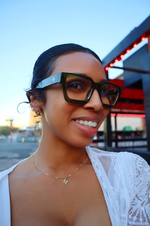 VISOONE 2 Pack Blue Light Blocking Glasses Rectangle Frame and Chic Preppy Look for Women Men RIVER