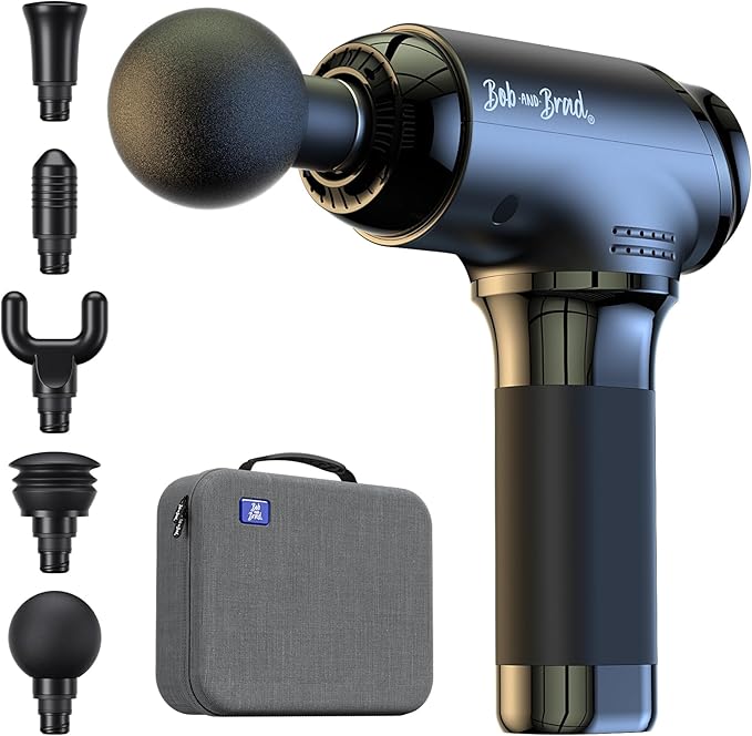 BOB AND BRAD T2 Massage Gun, Deep Tissue Percussion Muscle Massage Gun for Back and Neck, Upgraded 4000 mah Battery, Handheld Electric Back Massager for Athletes Pain Relief