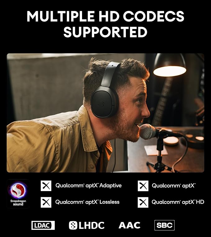 Edifier STAX Spirit S5 Wireless Planar Magnetic Headphones, Snapdragon Sound, aptX Adaptive, Hi-Res Audio (LDAC LHDC), Bluetooth 5.4, Dual-Mic CVC Tech, 80H Playback & Fast Charging for Audiophiles