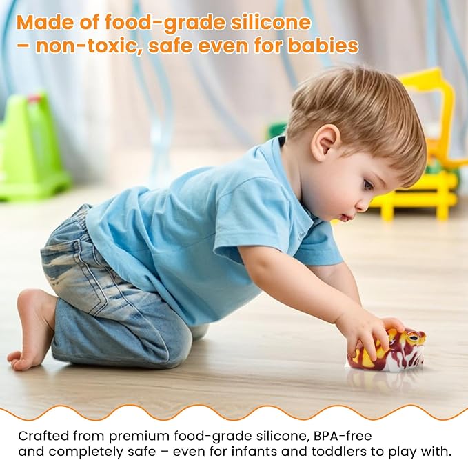 Taba Squishy Desert Rain Frog, Cute Animals Toys for Kids & Adults, Kawaii Stress Relief Fidget Sensory Toys, Soft Silicone Squeeze Gifts for Children, Teens, and Adults