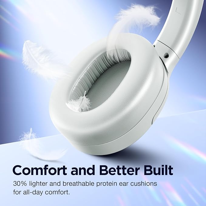 Upgrade Pro‑Level Hybrid Active Noise Cancelling Headphones with HD Sound, Wireless Bluetooth Headphones Over The Ear Unequaled Comfort, Vivid Deep Bass, for Home Office Travel Birthday Gift