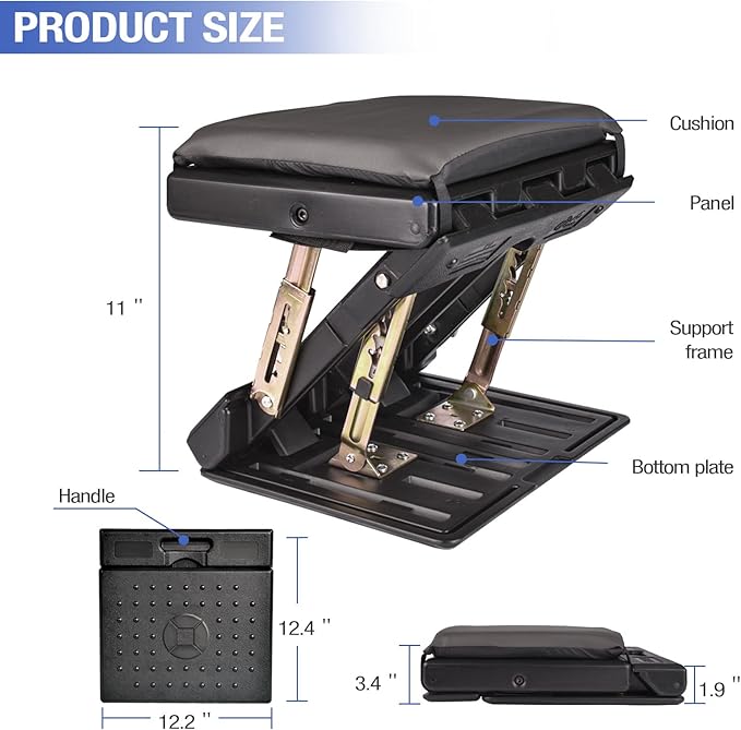 Foot Rest for Under Desk at Work 4-Level Height Adjustable, Ergonomic Foldable Footrest for Office, Gaming,Computer, Soft & Removable Pad Desk Foot Stool Suitable for All Seasons (Gray)