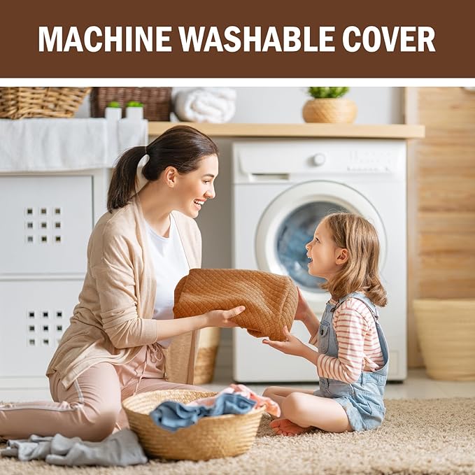 HOMBYS Lumbar Support Pillow for Recliner Chair, Memory Foam Back Support Cushion for Elderly,Extra Large Lumbar Support Pillow,Thick Backrest for Home Reading (Coffee, 20“x13.5"x5")