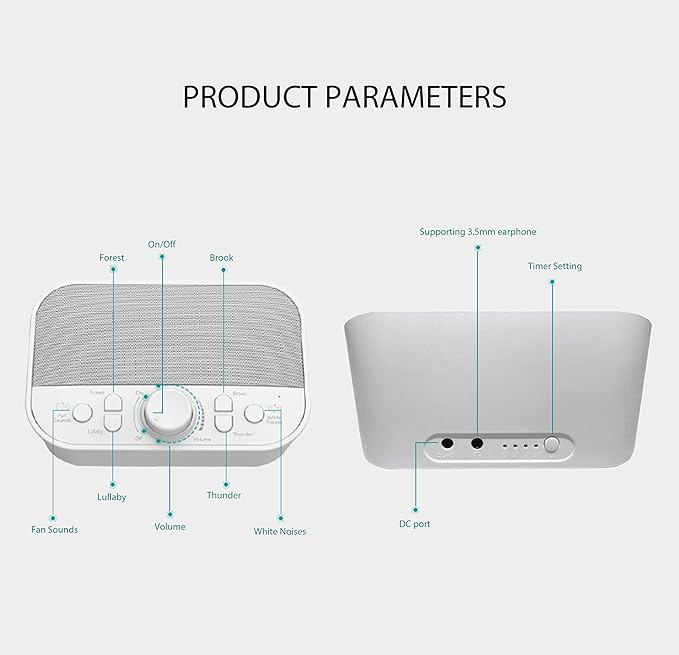 Riptunes White Noise Sound Machine w/ 28 Soothing Sounds, SM128 Enjoy Your Sleep with This Great Noise Machine