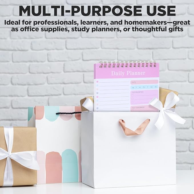 20-Pack Daily Planner Notepads – 5” x 8” Undated To-Do List Notebooks, 30 Sheets Each – PVC Cover & Premium Paper for Office and Home Organization