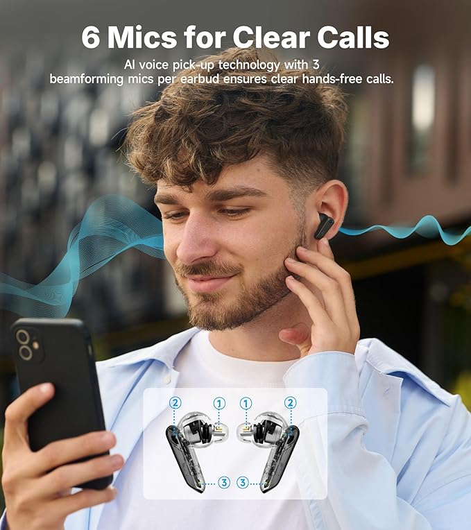 Edifier NeoBuds Plus -48dB Active Noise Cancelling Earbuds, Balanced Armature and 10mm Dynamic Driver, Hi-Res Sound, LHDC, LDAC, AI Clear Calls with 6 Mics, Wireless Charging, Bluetooth 5.4 - Black