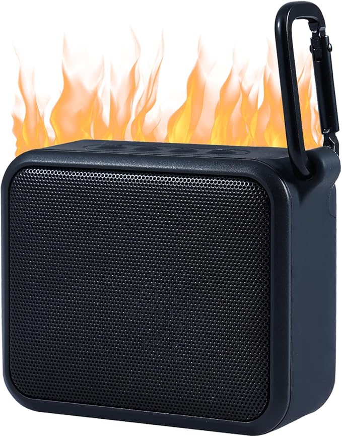 Fireplace Crackler Sound Box for Gas or Electric Fireplace,Realistic Rechargeable Fire Crackling Sound Machine,Small and Portable,Fire Crackler Sound System,Fire Noise for Sleep