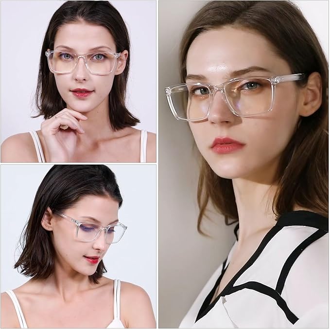 ANDWOOD Blue Light Blocking Glasses Men Women Computer Filter Large Frame Bluelight Blocker Anti Blue Ray Lightweight AR002