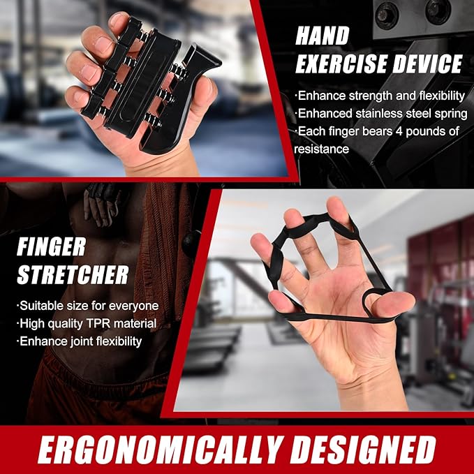 Hand Grip Strengthener,Grip Strength Trainer,22-132 Lbs Adjustable Resistance Forearm Exerciser Workout for Rehabilitation Athletes Climbers Musicians