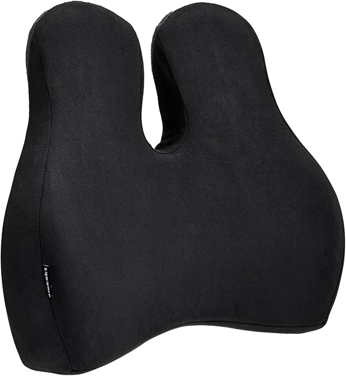 Lumbar Support Pillow for Office Chair and Car Seat - Memory Foam Back Cushion Improve Sitting Posture & Back Pain Relief, Lumbar Support Cushion with Adjustable Strap & Non-Slip