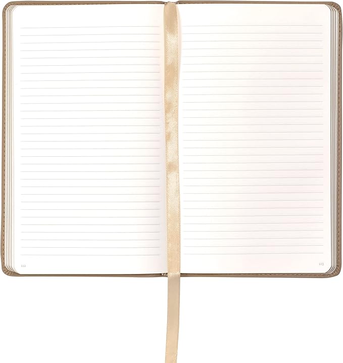 Classic Leather Notebook Writing Journal, Softcover, Narrow Ruled, Table of Contents and Numbered Pages