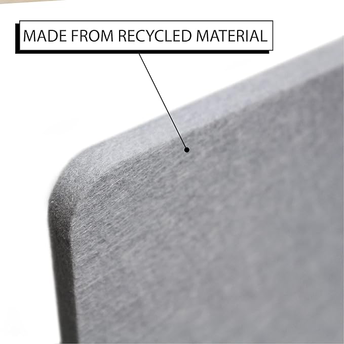 Acoustic Freestanding Desk Divider - Noise Reducing Desk Privacy Panel - Library & Office Furniture Partition - Workstations Shield Barrier - Instant Wall Desk 20" H x 24" W (4 Pack, Stone)