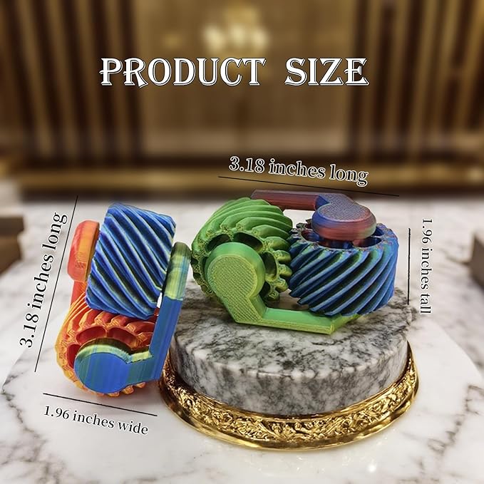 Fidget Spinner 3D Printed Toys Gears,Fidget Toys for Kids Adults, Sensory Toys for Anxiety Stress Relief,Pocket Mini Fidget Toy, Novelty Gifts for Friends,Party Favors for Kids Adults,Classroom Prizes