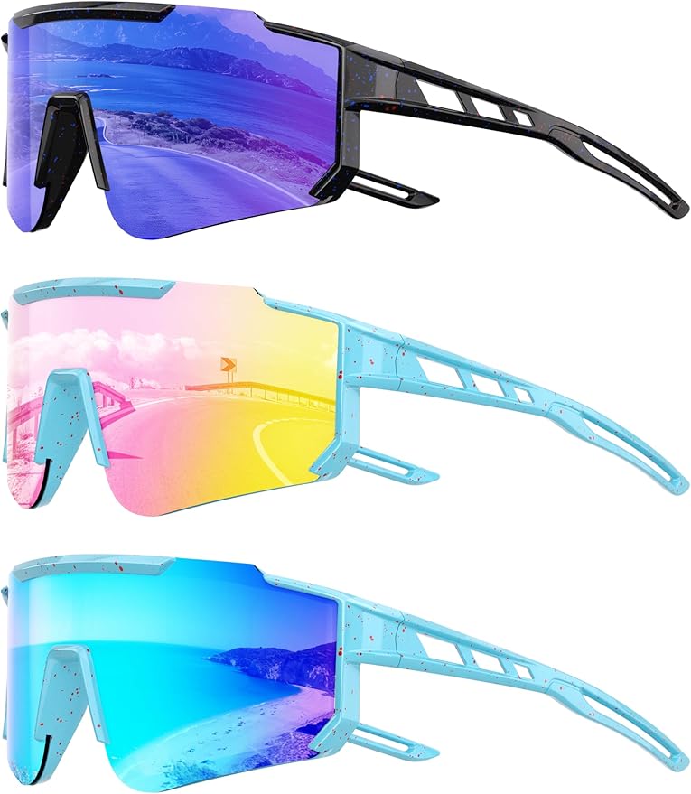 Kids Polarized Baseball Sunglasses for Boys Girls - Youth Softball Cycling Sports Sunglasses UV Protection Goggles