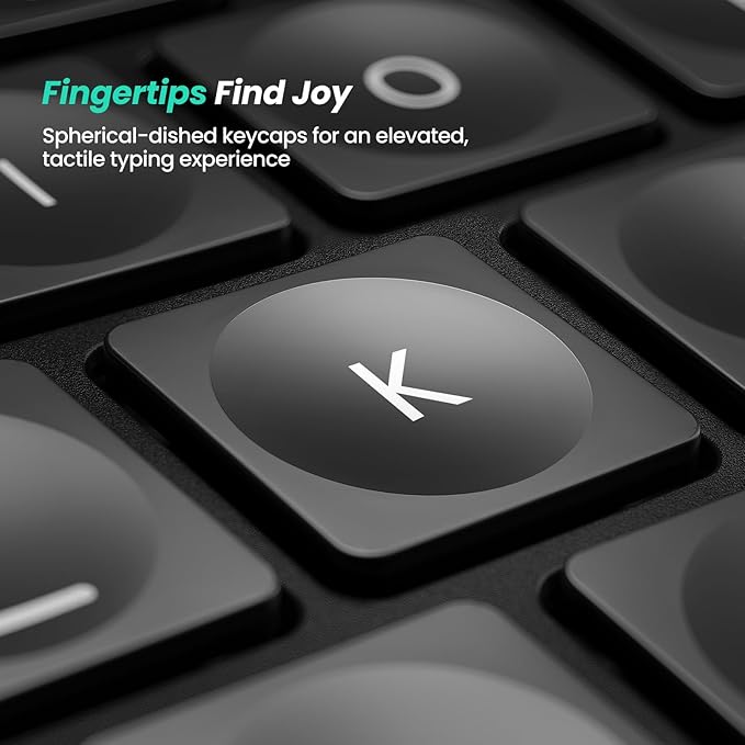 Nulea Wireless Ergonomic Keyboard, Split Keyboard with Cushioned Wrist Rest, Bluetooth and USB Connectivity, USB-C Rechargeable, Compatible with Windows Mac(Black)