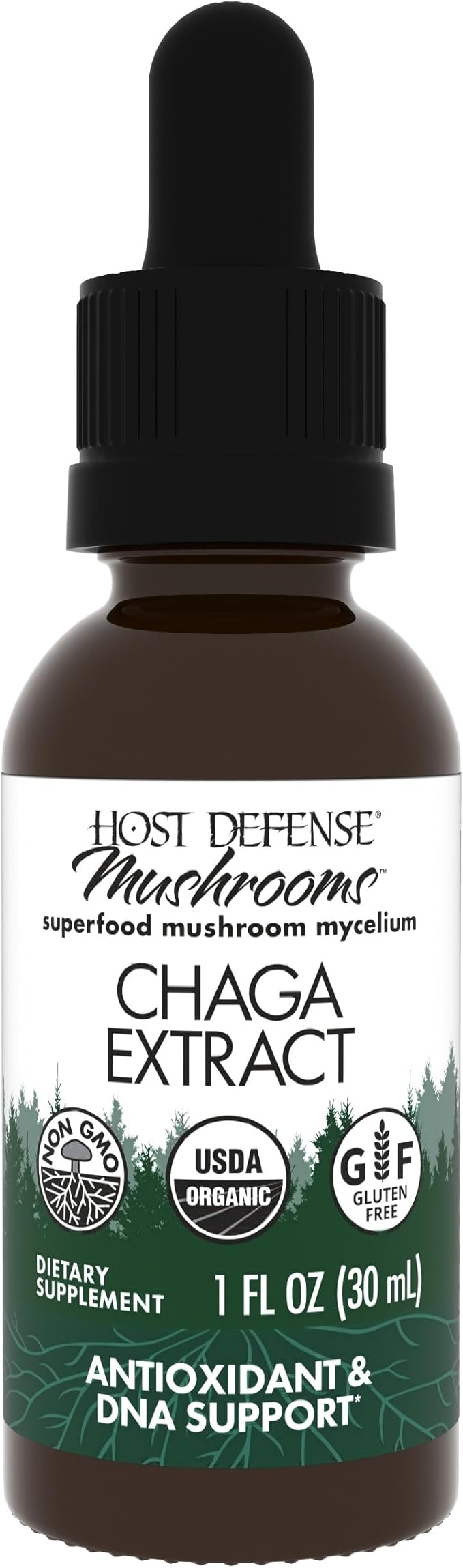 Host Defense Chaga Extract - Immune System Support Supplement - Chaga Mushroom for Antioxidant Activity Support - Liquid Dietary Mushroom Supplement - 1 fl oz (30 Servings)*