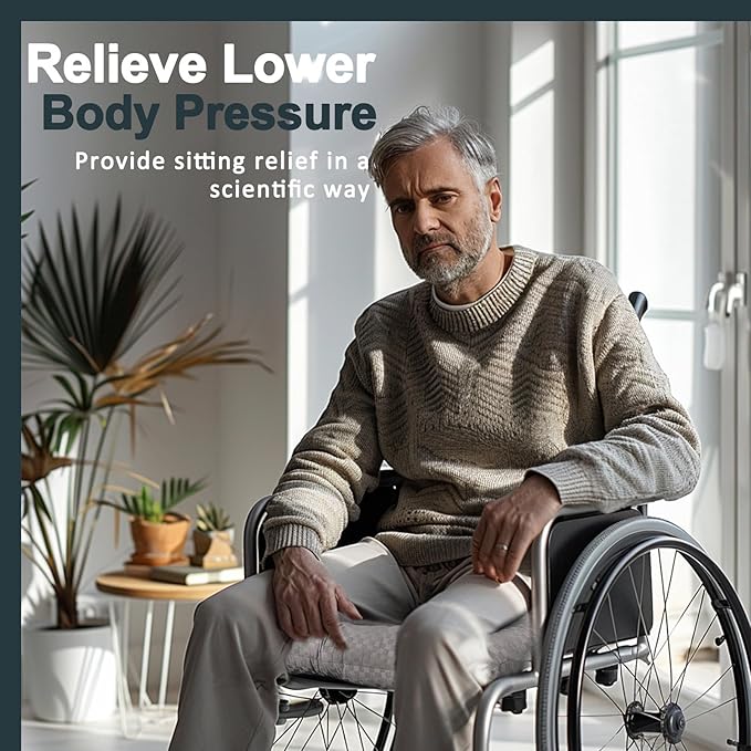 Anti-Slip Wheelchair Cushions, Bed Sore Cushions for Butt, Ergonomic Innovations Orthopedic Donut Pillow, Medical Seat Cushion for Sciatica, Back, Coccyx, Pressure Sore (Black)