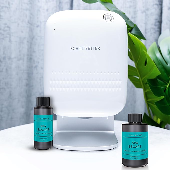 Scent Better Spa Escape Aroma Essential Oil Blend: an Aromatherapy Blend of Green Tea, Mandarin, and Cucumber for Ultrasonic Diffusers & Nebulizers (3.3 Fl Oz, 100 mL)