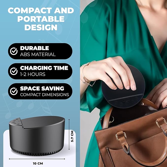 Piano Sound Machine with 20 Soothing Piano Sounds, Bluetooth Speaker and Wireless Charger with Memory Function, Sleep Timer Baby Kids Adults Pets Sound Therapy for Home Office Travel