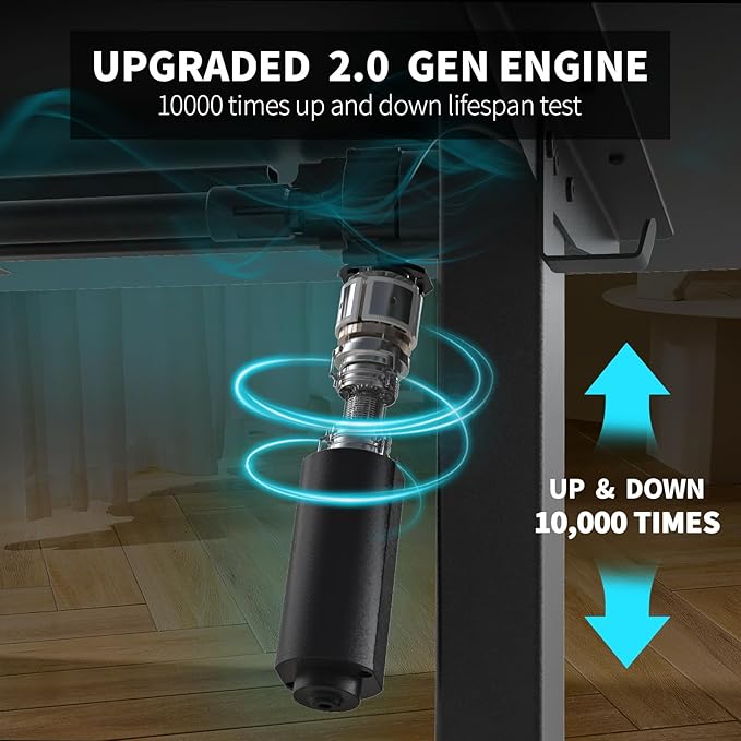 48 x 30 Inch Electric Standing Desk with 2 Drawers, Adjustable Height Widened Stand Up Desk with Storage, Sit to Stand Ergonomic Workstation for Home Office, Classic Black