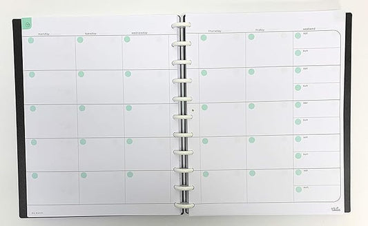 Talia Discbound Notebook Refills (Monthly Undated Layout, Letter (8.5in x 11in))
