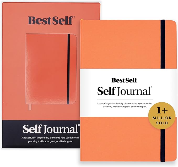 BestSelf 13-Week Self Journal & Goal Planner – Undated Daily ADHD-Friendly Journal for Men & Women | Productivity, Gratitude, Reflection & Habit Tracker | 2025 Life Organizer with Prompts, Coral