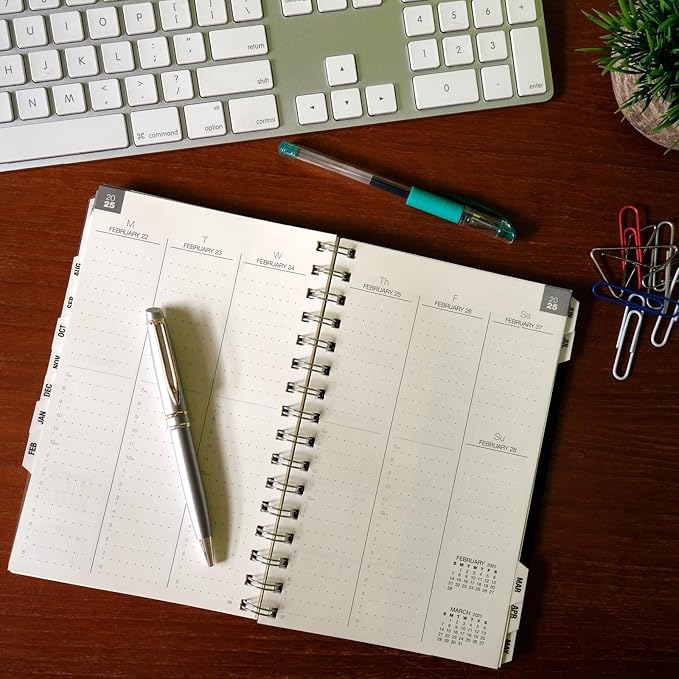 Global Printed Products Essential 5"x8" Monthly & Weekly 2024-2025 Planner - (5" x 8" - June 2024 Through July 2025)