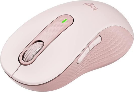 Logitech Wireless Mouse Signature M650- Small Hands, 2-Year Battery, Silent Clicks, Customizable Buttons, Bluetooth, PC/Mac/Chromebook - Rose, Right-Handed, Small-Medium