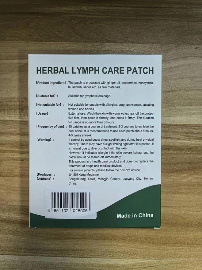 LAVELA 10 Pcs Lymphatic Drainage Patch Herbal Lymph Care Patch Lymph Node Patch Lymphatic Massage