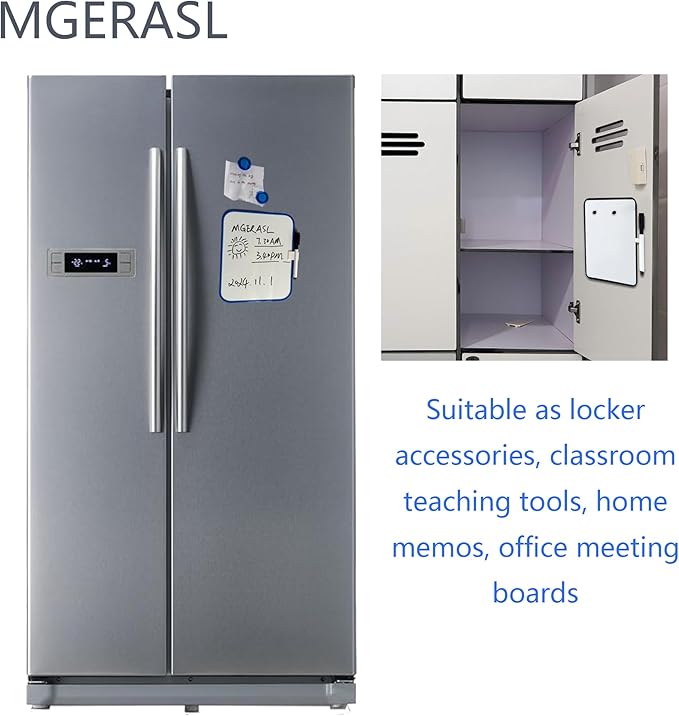 Magnetic Whiteboard, Erasable Notepad, Portable Drawing Board, Teaching Whiteboard, Magnetic Dry Erase Board for Lockers, 6" x 8" with Marker and 2 Magnets (Pink)