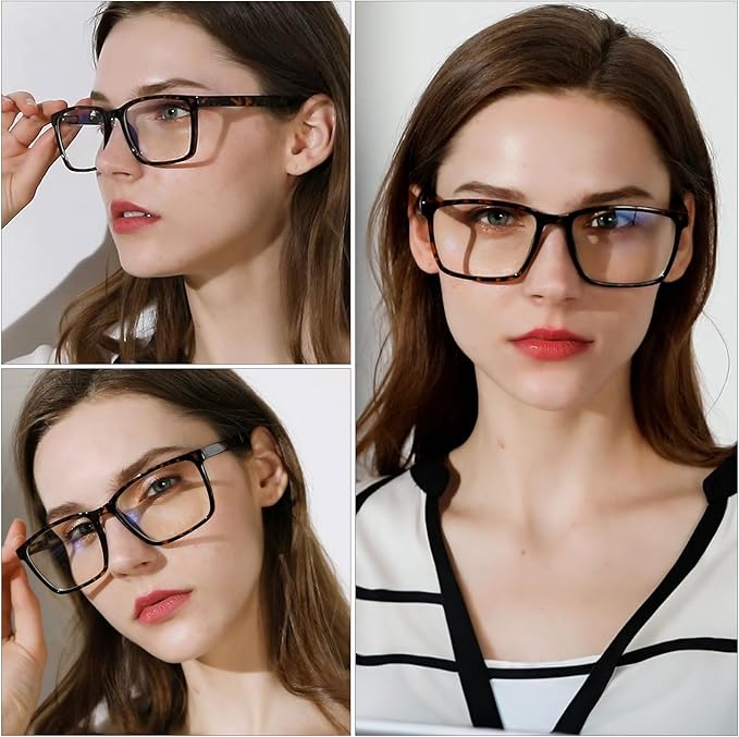 ANDWOOD Blue Light Blocking Glasses Men Women Computer Filter Large Frame Bluelight Blocker Anti Blue Ray Lightweight AR002