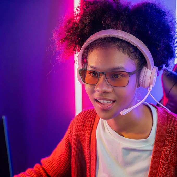 MIRYEA Blue Light Blocking Glasses UV400 Sunglasses Computer Gaming Eyeglasses Eye Protection Metal Eyewear for Men and Women