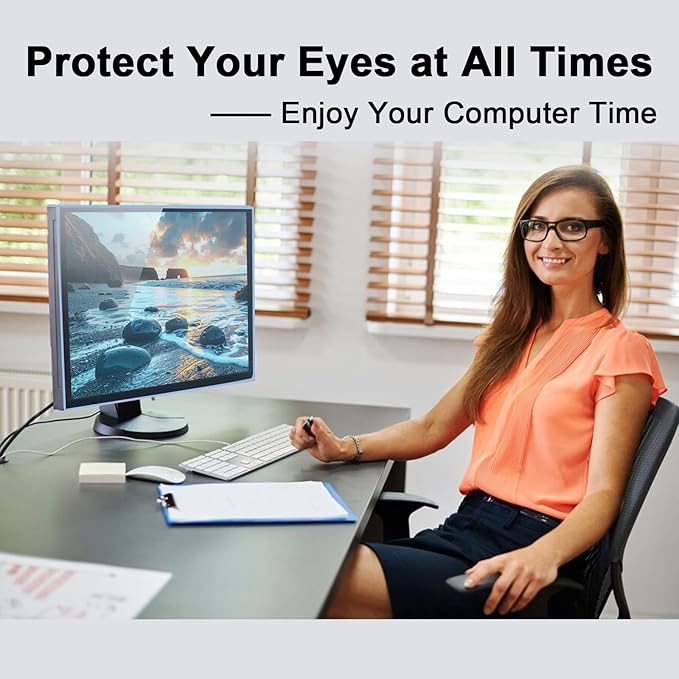 31.5-32 Inch Blue Light Filter for Computer Monitor, TV Computer Screen Blue Light Blocker Panel (28.5''x17.1''), Eye Protection Anti-Scratch HD Not Anti-Glare