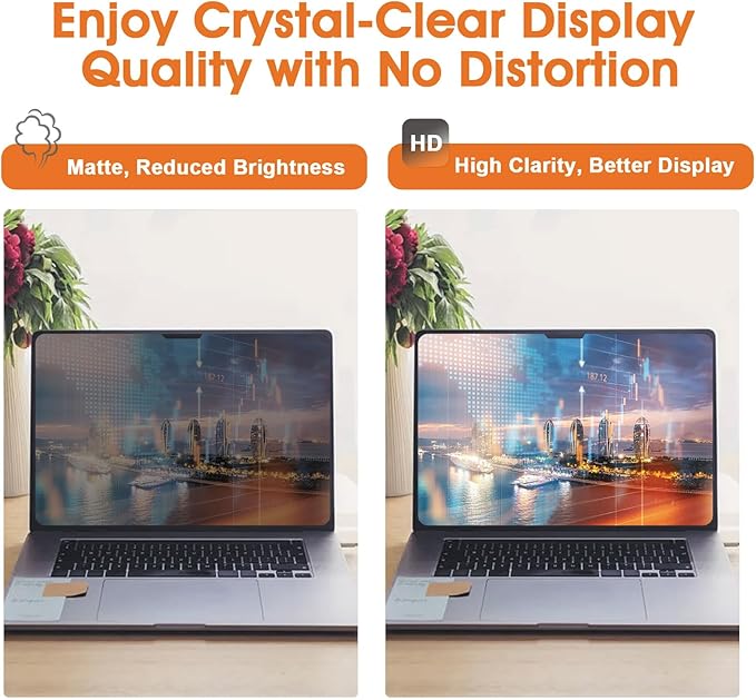 Magnetic Laptop Privacy Screen 13.3 Inch 16:9(Not for 1920x1200 Resolution)- Removable Anti-Glare Blue Light Filter, Computer Privacy Screen Shield for 13.3'' 1920x1080P Laptop Monitor